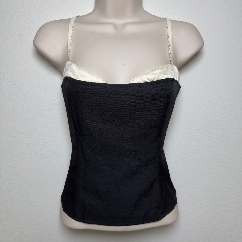 Kinsley + Zoey Women Corset Top Medium Black Indie Fairy Balletcore Romantic